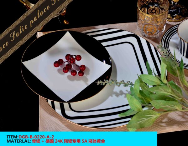 Black and White Dinnerware Set Coffee Cup Own brand