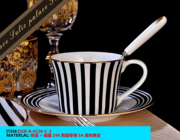 Black and White Dinnerware Set Coffee Cup Own brand