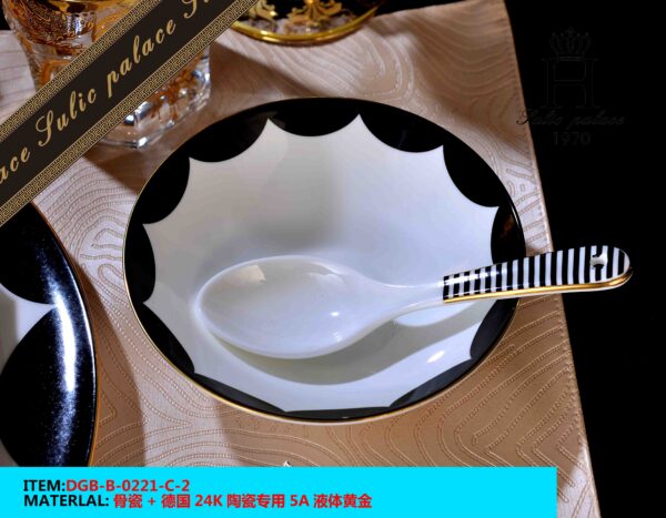 Black and White Dinnerware Set Coffee Cup Own brand