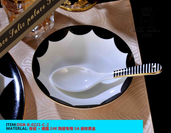 Black and White Dinnerware Set Coffee Cup Own brand
