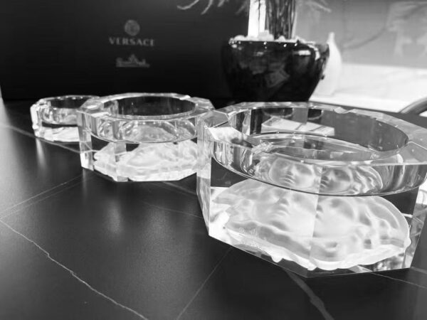 Versace Crystal Ashtray Versace Rosenthal -3pcs in one set(S&M&L)