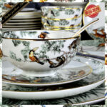 Hermes Carnets D'Equateur Breakfast Cup and Saucer Jungle Set