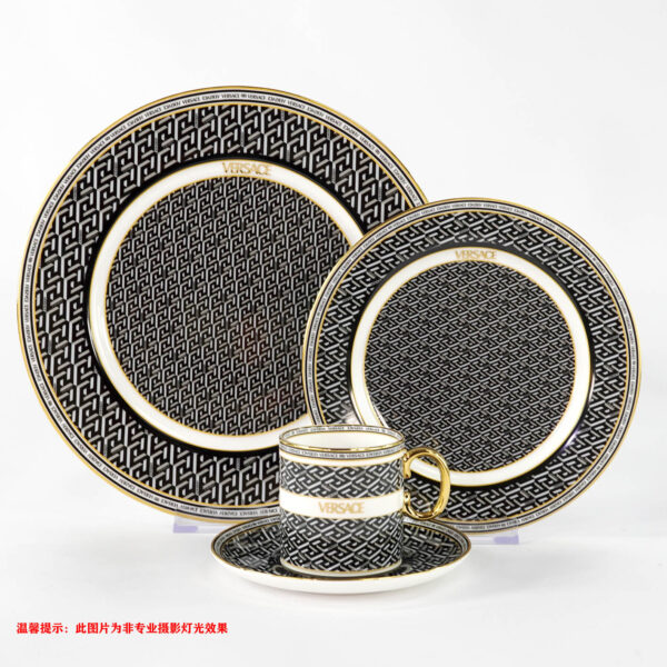 Versace La Greca Signature Tableware Collection-Black
