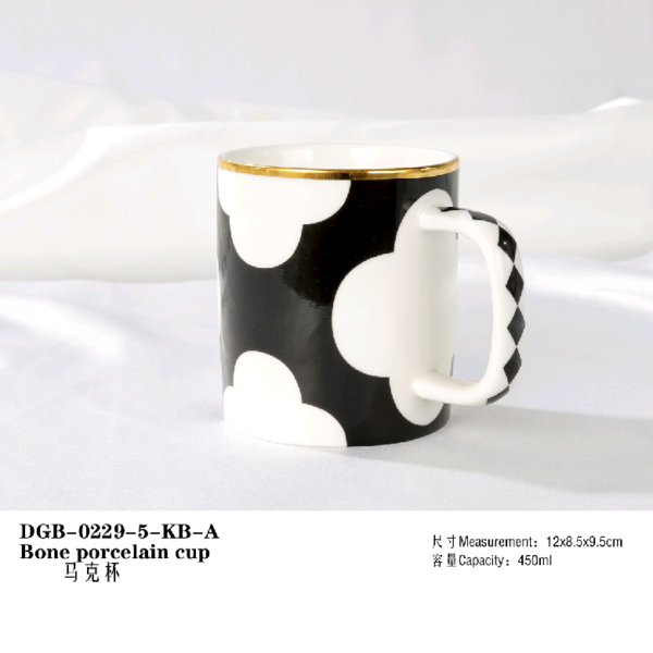 Black and White Dinnerware Set Coffee Cup Own brand