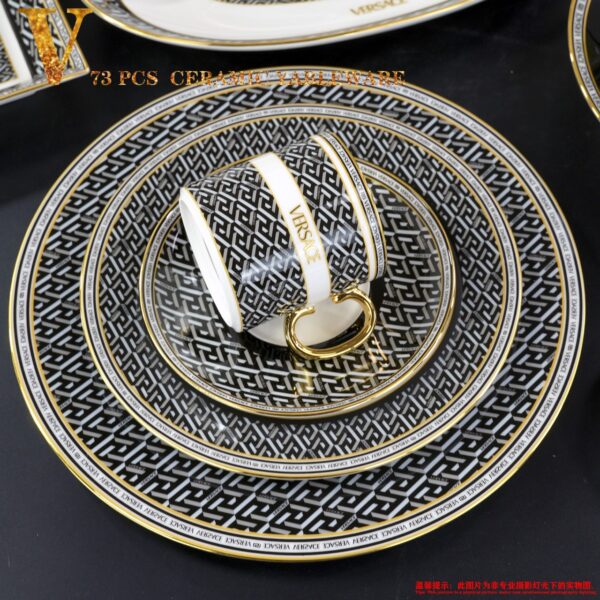 Versace La Greca Signature Tableware Collection-Black