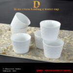 Dior Embossed White Flat Cup