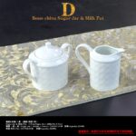 Dior Embossed White Flat Cup