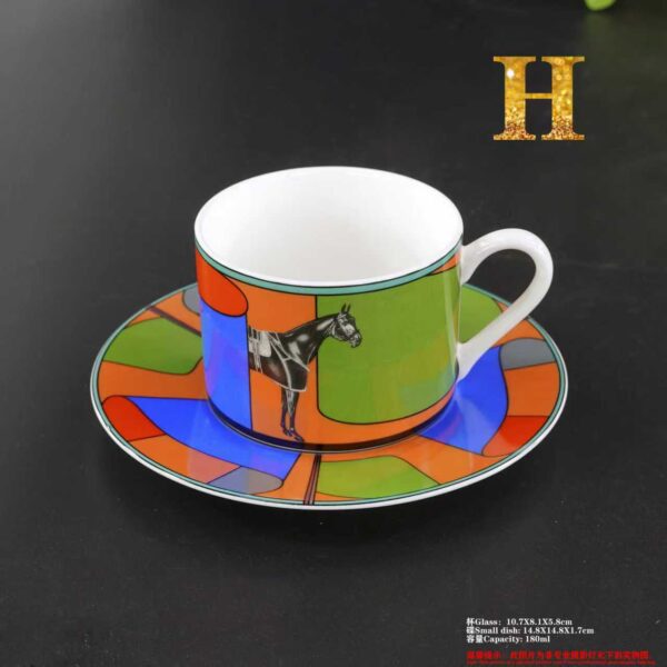 Hermes horse La Serpentine porcelain dinnerware Mug Cup Set