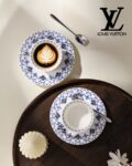 LV Louis Vuitton Side Plate LV By The Pool Tableware Monogram Flower Auth Dinnerware Set Coffee Cup
