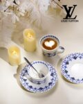 LV Louis Vuitton Side Plate LV By The Pool Tableware Monogram Flower Auth Dinnerware Set Coffee Cup