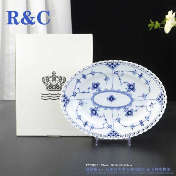 ROYAL COPENHAGEN DENMARK BLUE FLUTED CUP DISHES