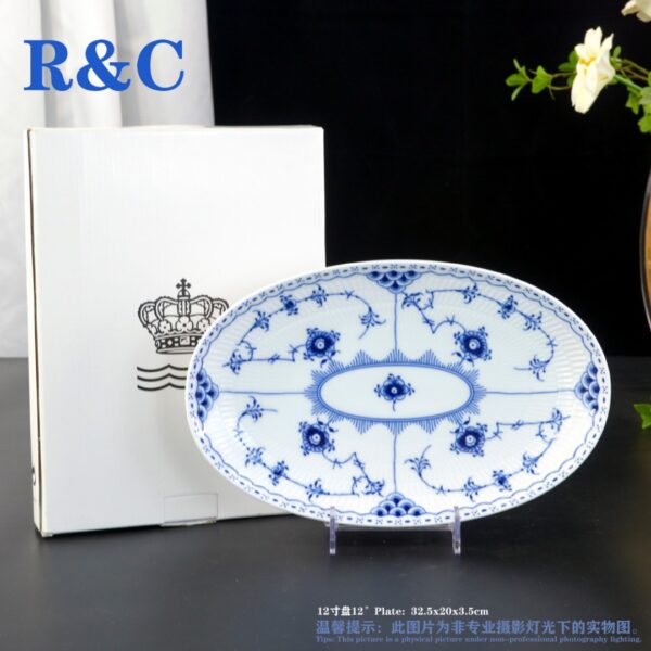 ROYAL COPENHAGEN DENMARK BLUE FLUTED CUP DISHES