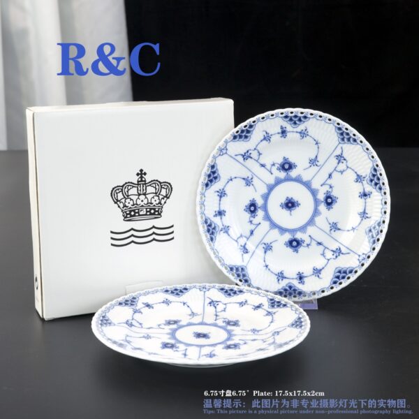 ROYAL COPENHAGEN DENMARK BLUE FLUTED CUP DISHES