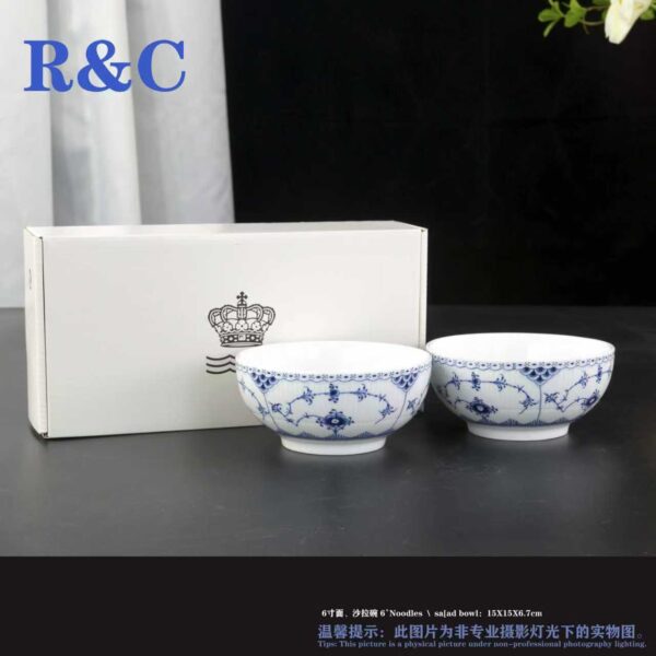 ROYAL COPENHAGEN DENMARK BLUE FLUTED CUP DISHES
