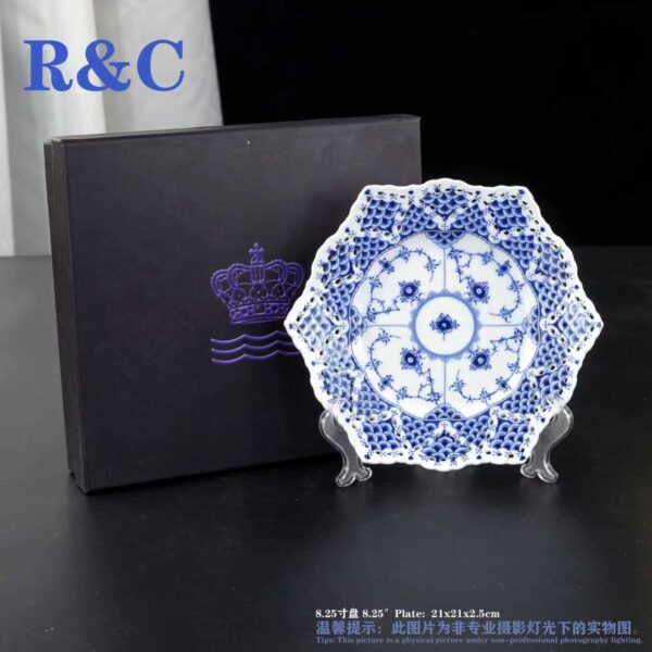 ROYAL COPENHAGEN DENMARK BLUE FLUTED CUP DISHES
