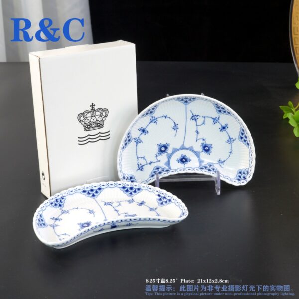 ROYAL COPENHAGEN DENMARK BLUE FLUTED CUP DISHES