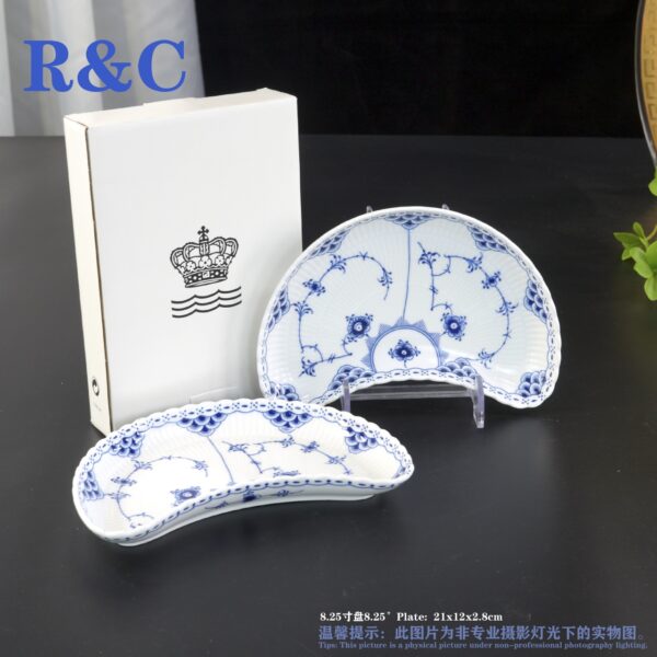 ROYAL COPENHAGEN DENMARK BLUE FLUTED CUP DISHES