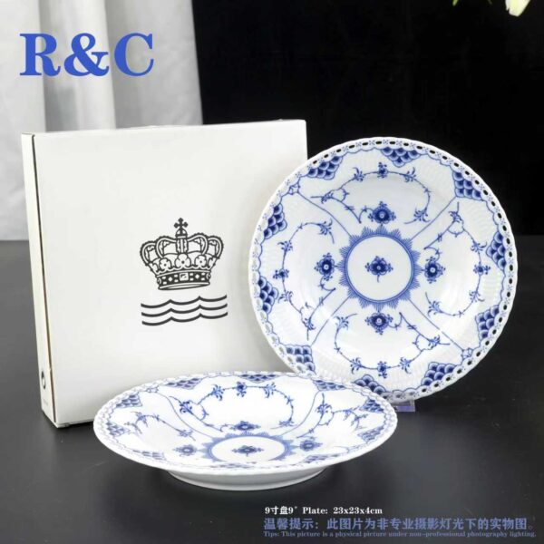 ROYAL COPENHAGEN DENMARK BLUE FLUTED CUP DISHES