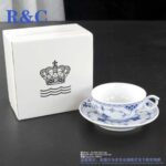 ROYAL COPENHAGEN DENMARK BLUE FLUTED CUP DISHES