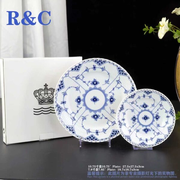 ROYAL COPENHAGEN DENMARK BLUE FLUTED CUP DISHES