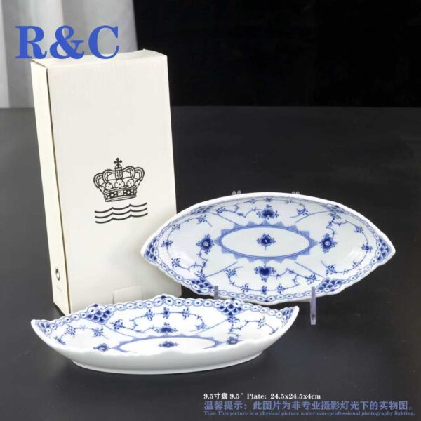 ROYAL COPENHAGEN DENMARK BLUE FLUTED CUP DISHES