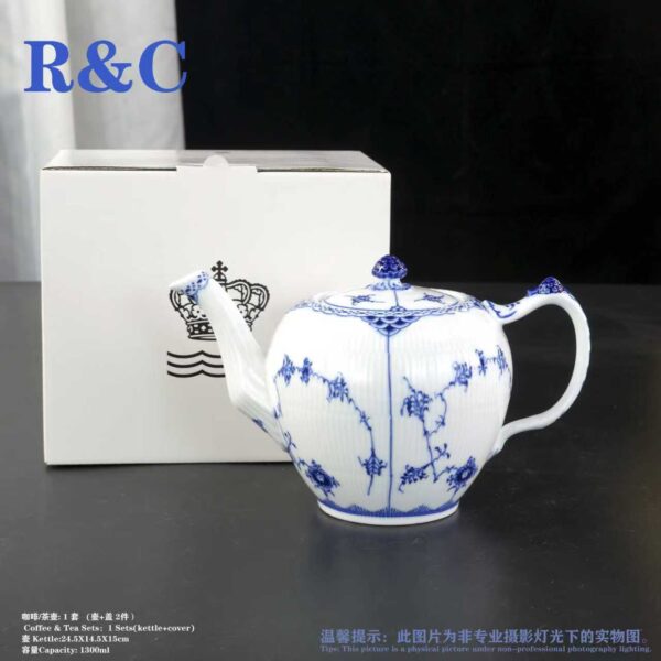 ROYAL COPENHAGEN DENMARK BLUE FLUTED CUP DISHES