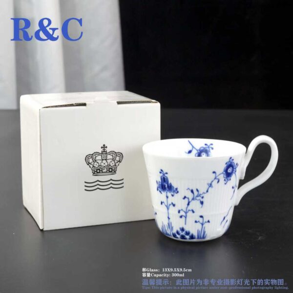 ROYAL COPENHAGEN DENMARK BLUE FLUTED CUP DISHES