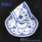 ROYAL COPENHAGEN DENMARK BLUE FLUTED CUP DISHES