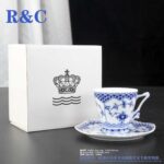 ROYAL COPENHAGEN DENMARK BLUE FLUTED CUP DISHES