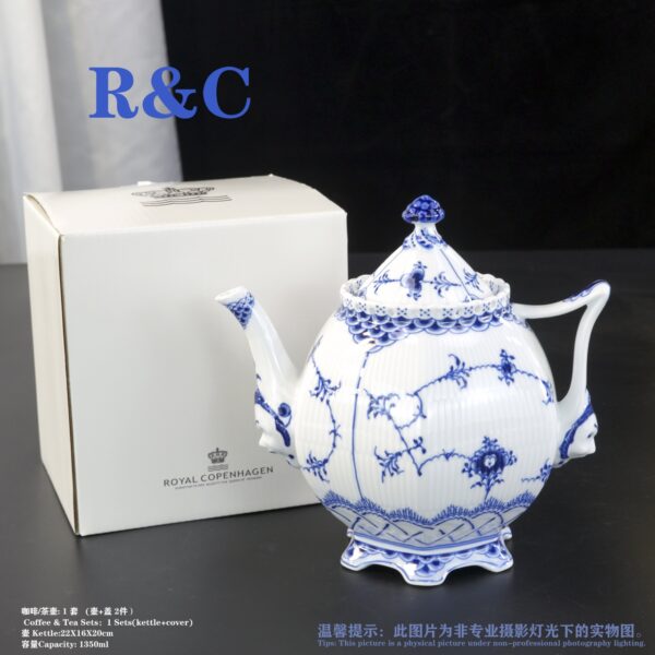 ROYAL COPENHAGEN DENMARK BLUE FLUTED CUP DISHES