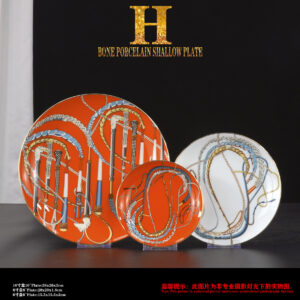 Orange Bone china coffee cup and saucer suit Dinnerware set