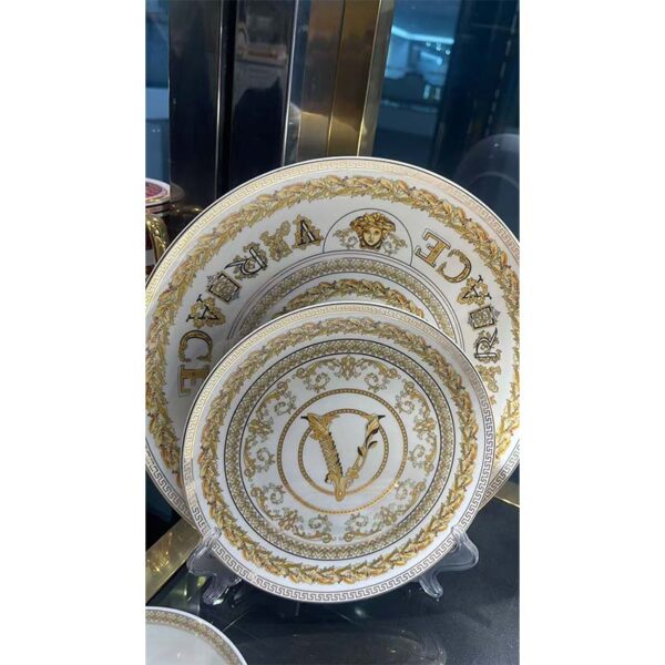Versace Virtus Gala White Charger Plate Dinnerware Set