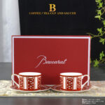 Baccarat Arcadia Dinner Plate Round Red and Gold Set of 2