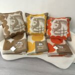 hermes Jacquard Knitted Wool Joker 10% cashmere Blanket Handmade