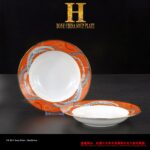 Orange Bone china coffee cup and saucer suit Dinnerware set