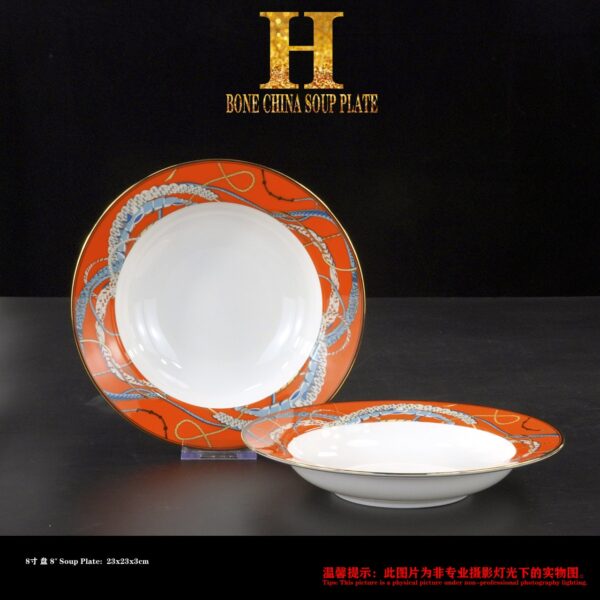 Orange Bone china coffee cup and saucer suit Dinnerware set