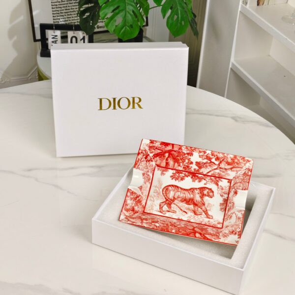 Dior Toile de Jouy china ware dinnerware dishes red