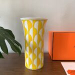 Soleil d'Hermes Mornig Tea Cup & Saucer 2 Sets Yellow