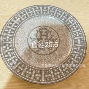 20.5cm Porcelain Dinner Plate, Mosaic Geometric Pattern Decorative Plate for Tableware