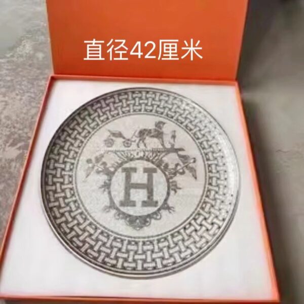 20.5cm Porcelain Dinner Plate, Mosaic Geometric Pattern Decorative Plate for Tableware